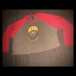 SF 49ers Cropped Raglan tee